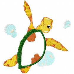 Turtle Embroidery Design 3 Turtle Embroidery Design 3